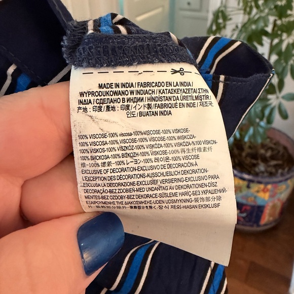 Vans NWT Suma Time Skydriver Navy and Blue Striped Pants w/ Pockets - Picture 7 of 7